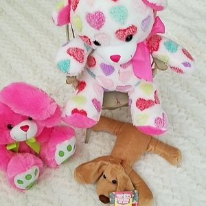 Three Colorful Fun New Stuffed Animals